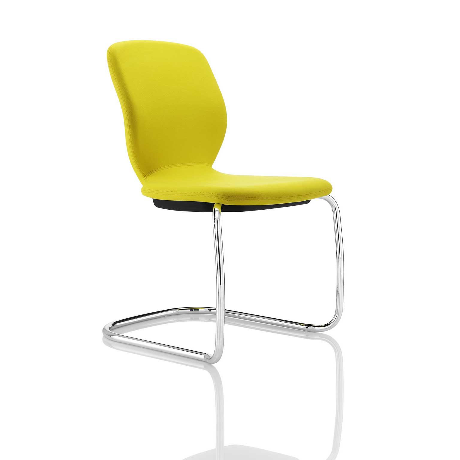 affordable office chairs easily boss stylish yellow cantilever visitors seat